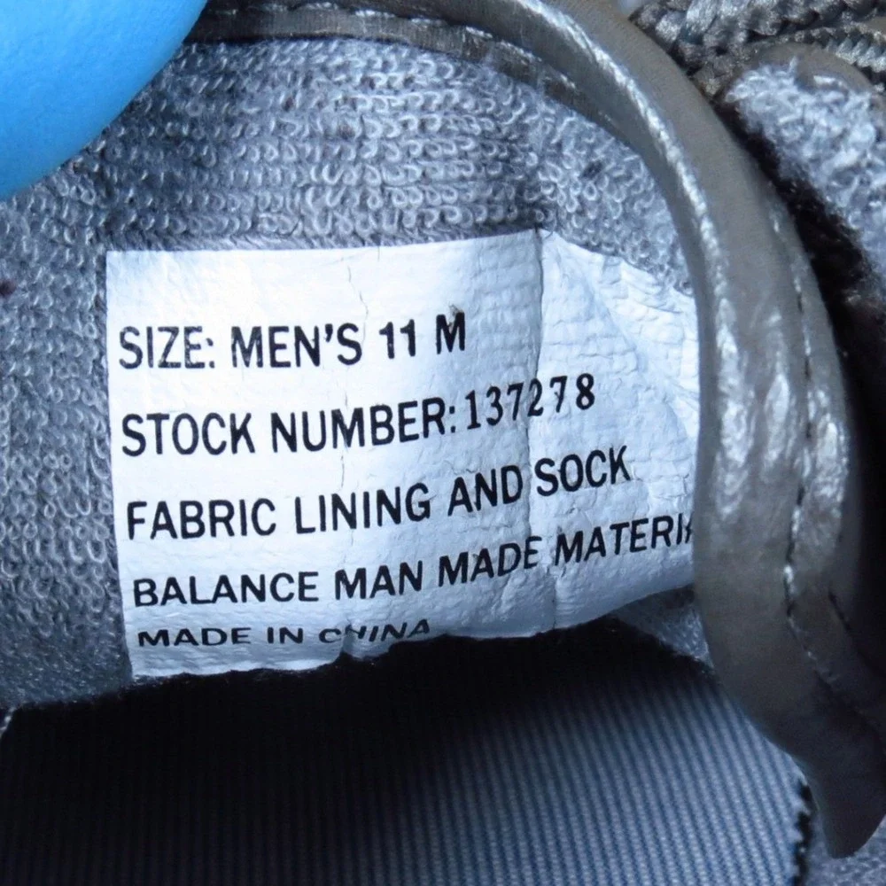GBX Lott Men Oxford Sneakers Size 11 Daily Wear Dark Gray Vulcanized Slip-On